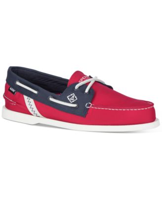 boat shoes red