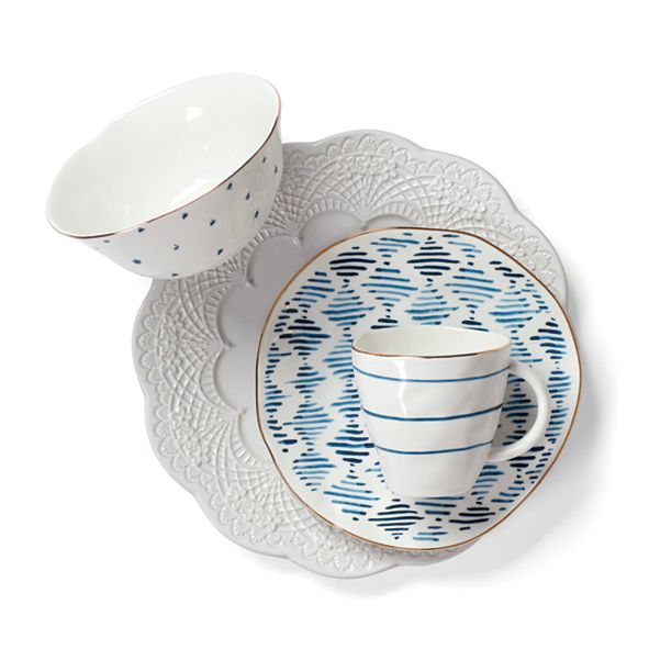 Lenox Blue Bay 12PC Dessert Set & Reviews Dinnerware Dining Macy's