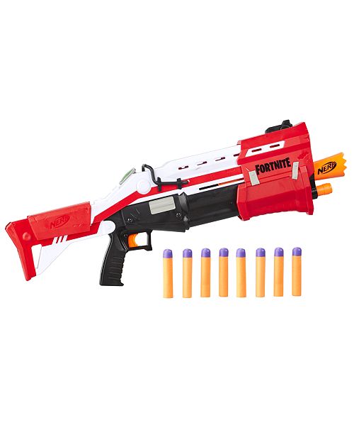 Nerf Closeout Fortnite Ts Blaster Pump Action Dart Blaster 8 Official Nerf Mega Fortnite Darts Dart Storage Stock For Youth Teens Adults Reviews Home Macy S
