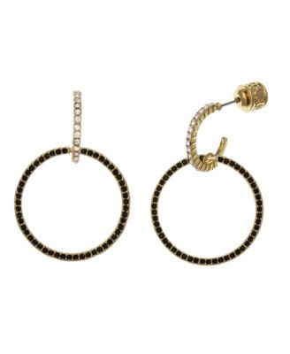 ring earrings black