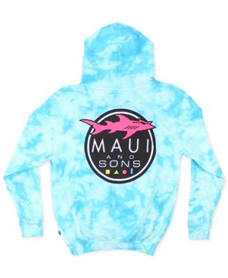 blue tie dye hoodie mens