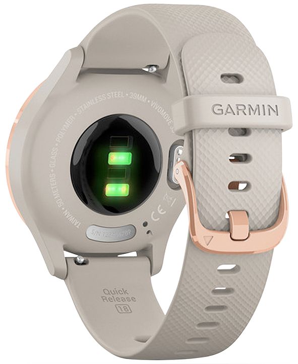 Garmin vÃvomove 3S Light Sand Silicone Strap Touchscreen Hybrid Smart Watch 39mm & Reviews