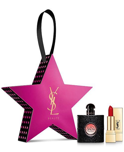 Yves Saint Laurent 2 Pc Black Opium Eau De Parfum Ornament Set Created For Macy S Reviews All Perfume Beauty Macy S