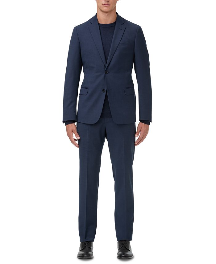 A|X Armani Exchange Armani Exchange Men's Modern-Fit Navy Birdseye Suit ...