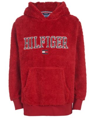 hilfiger red hoodie