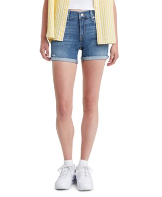 levi's women's mid length shorts