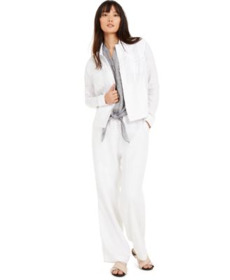 macys women linen pants