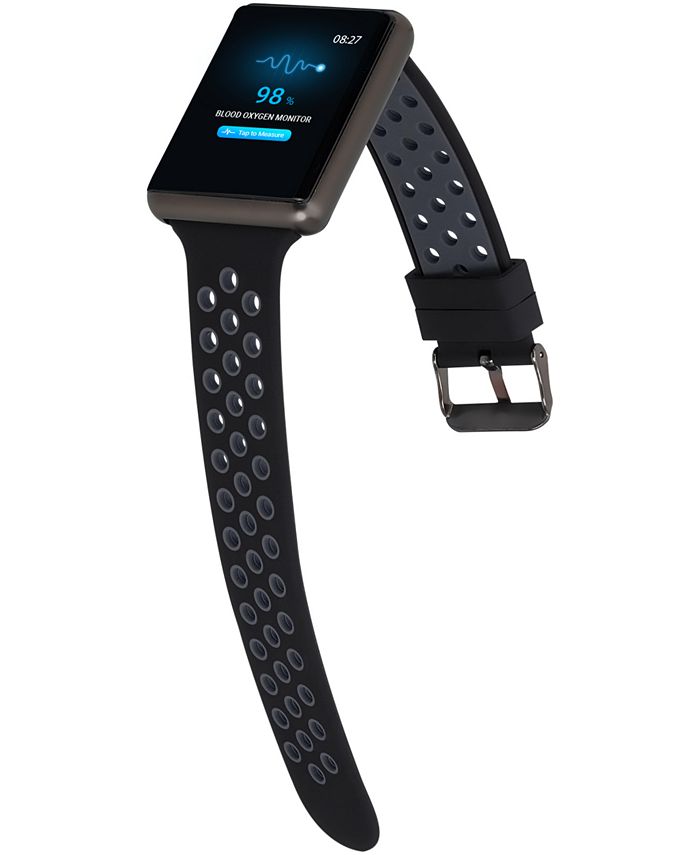 iTouch Unisex Air Black & Grey Silicone Strap Touchscreen Smart Watch