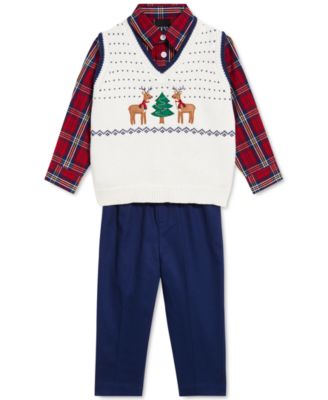 baby boy christmas sweater vest