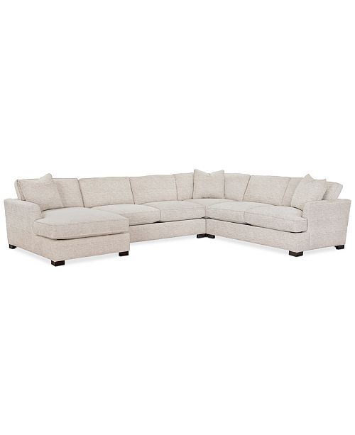 Furniture Juliam 4 Pc Fabric Chaise Sectional Sofa Created For Macy S Reviews Furniture Macy S