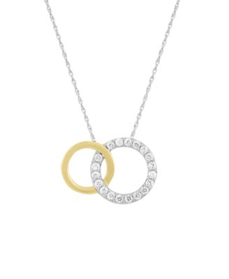 diamond interlocking circle necklace