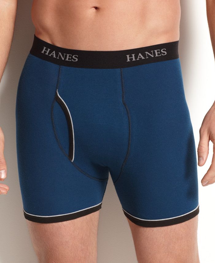 Hanes Platinum Men's Underwear, Ringer Boxer Brief 4 Pack & Reviews Underwear & Socks Men