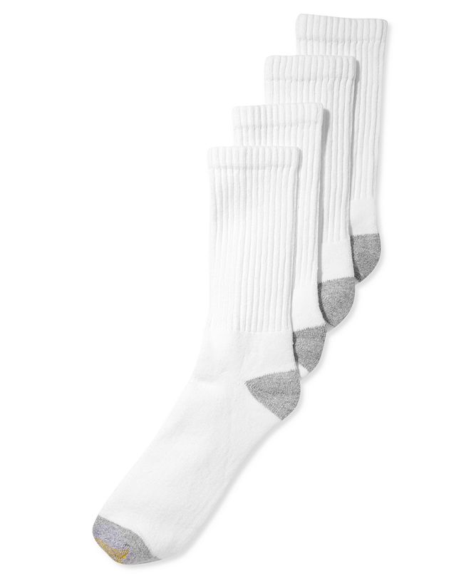 Gold Toe Men's Socks, Athletic Cushioned Crew 4 Pack, Created for Macy