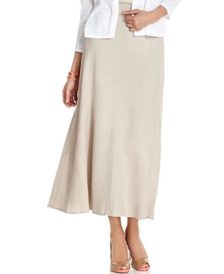 Charter Club Skirt, Long Linen A-Line - Skirts - Women - Macy's