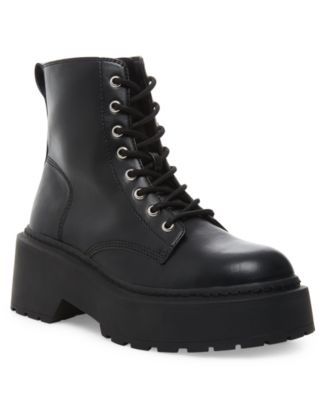 platform combat boots black