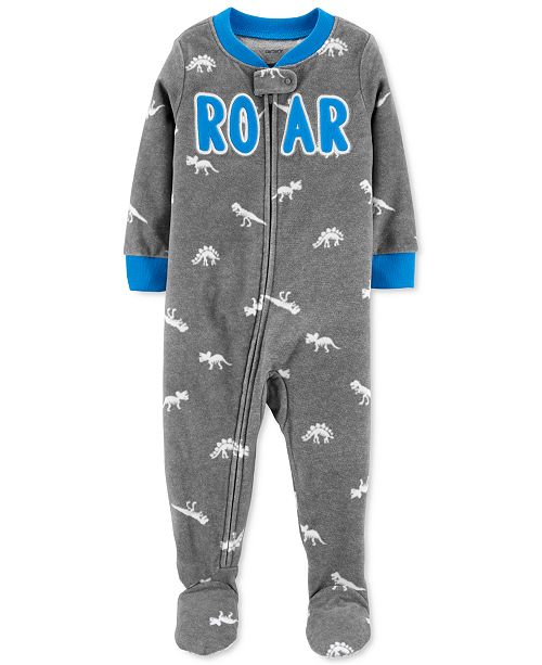 Carter S Baby Boys Dino Roar Fleece Footed Pajamas Reviews Pajamas Kids Macy S