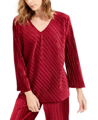 macys velvet tops