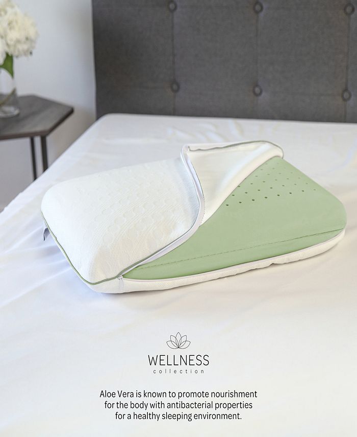 Sensorpedic Calming Aloe Vera Infused Memory Foam Pillow Reviews Pillows Bed Bath Macy S