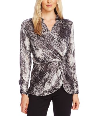 snake print peplum top