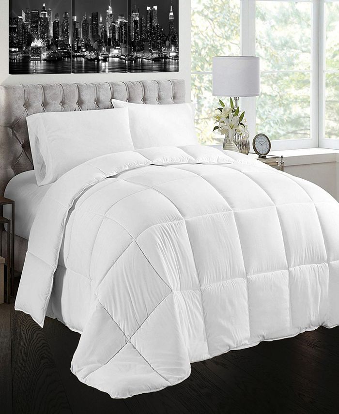 Creative Living Solution White Goose Feather And Down Cotton Case Comforter Twin Size Reviews Home Macy S