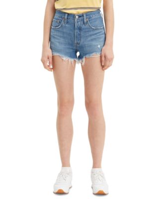 501 Cotton High-Rise Denim Shorts 