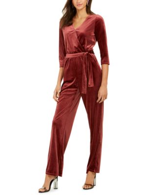 ny collection petite belted jumpsuit