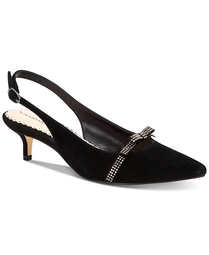 Charter Club Women�s Gilaa Bling Bow Slingback Pumps