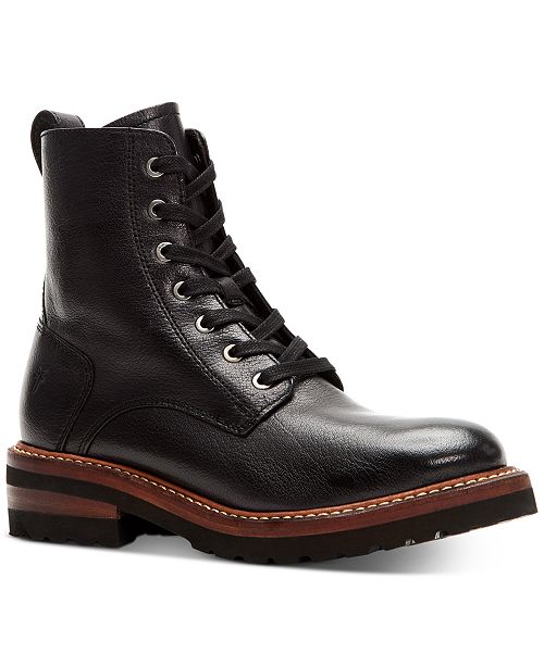 Frye Ella Moto Lace Up Boots Reviews Boots Shoes Macy S