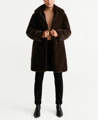 macys faux fur coat