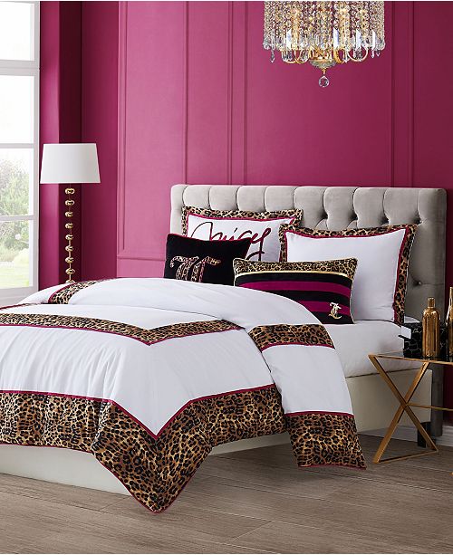 Juicy Couture Regent Leopard 3 Piece Queen Comforter Set Reviews Home Macy S