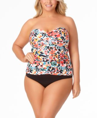 plus size bandeau top swimsuits