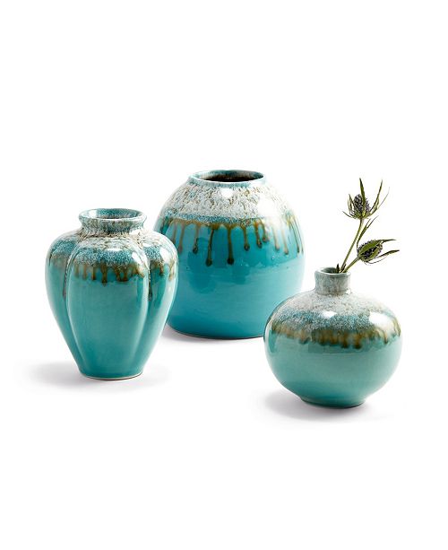 Two S Company Aqua Patina Vases Set Of 3 Reviews Vases Home Decor Macy S