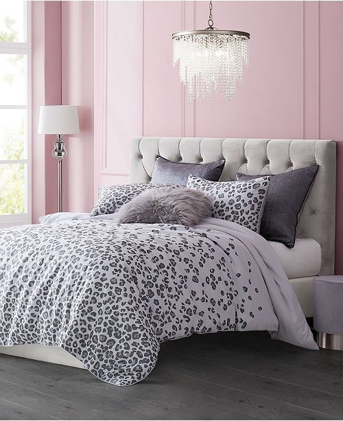 Juicy Couture Pearl Leopard 3 Piece Queen Comforter Set Reviews Home Macy S