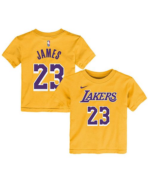 Nike Big Boys Lebron James Los Angeles Lakers Name And Number T Shirt Reviews Sports Fan Shop By Lids Men Macy S