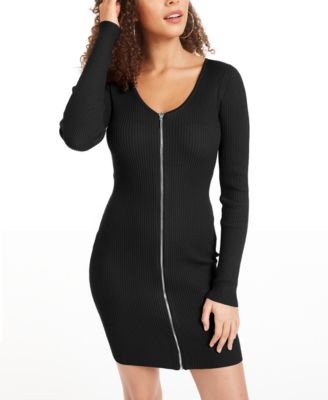 bodycon dress with zip front