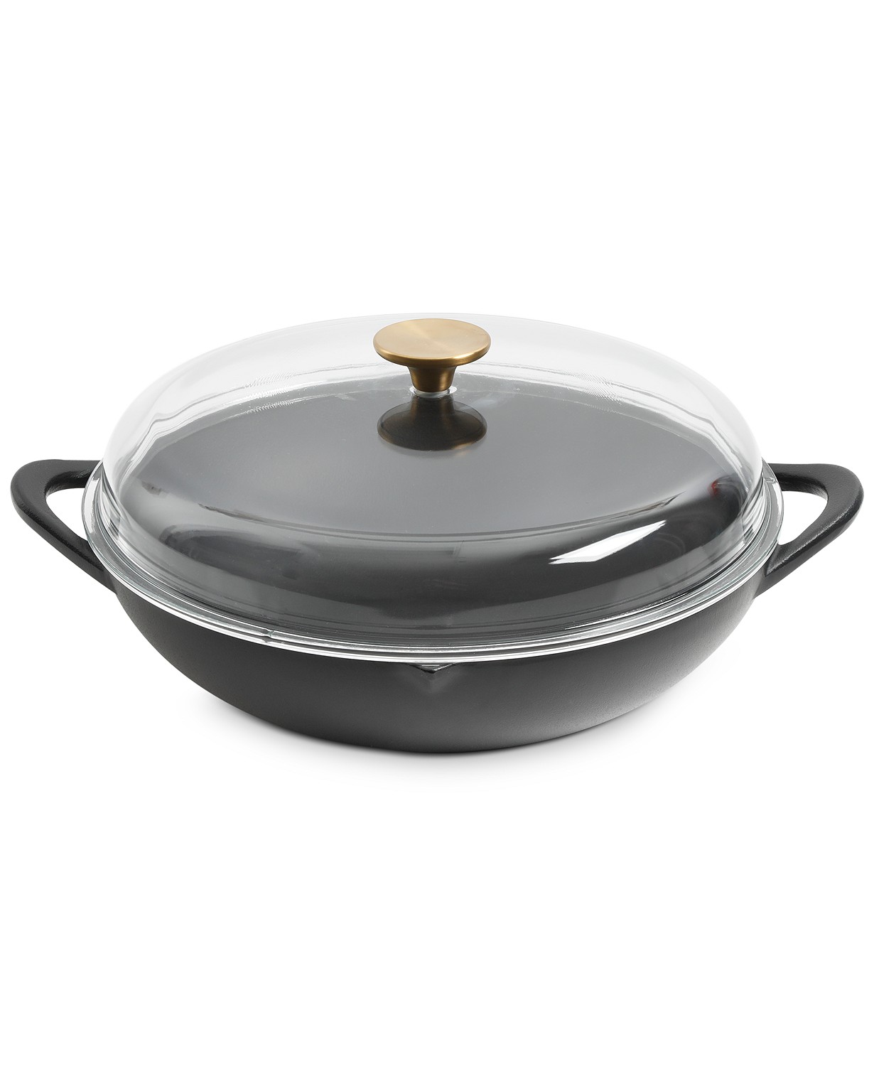 Pre-Seasoned Cast Iron 12.25" Everyday Pan with Glass Lid