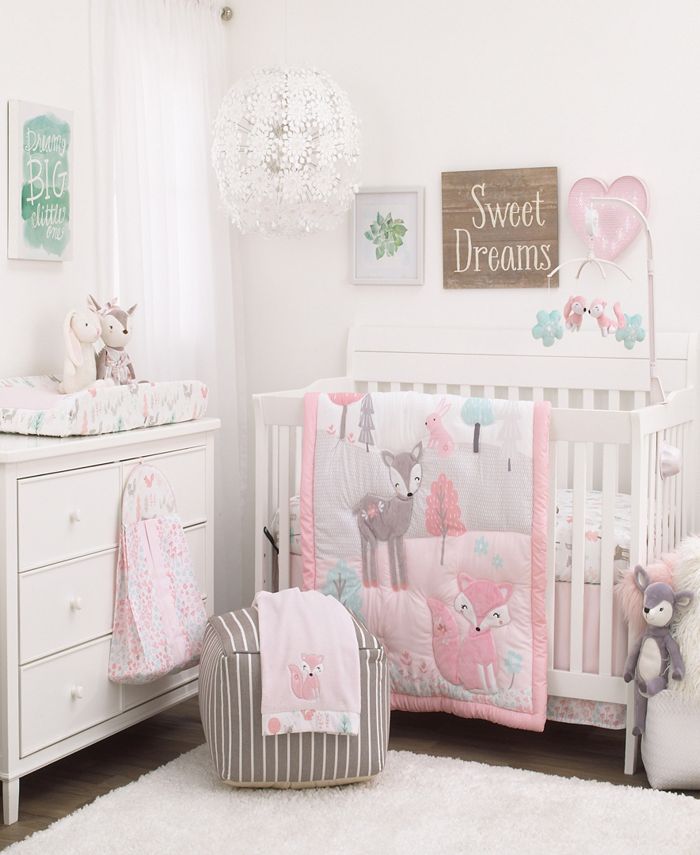 Nojo Sweet Forest Friends 4 Piece Crib Bedding Set Reviews Designer Bedding Bed Bath Macy S