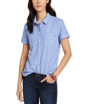 macys womens linen shirts