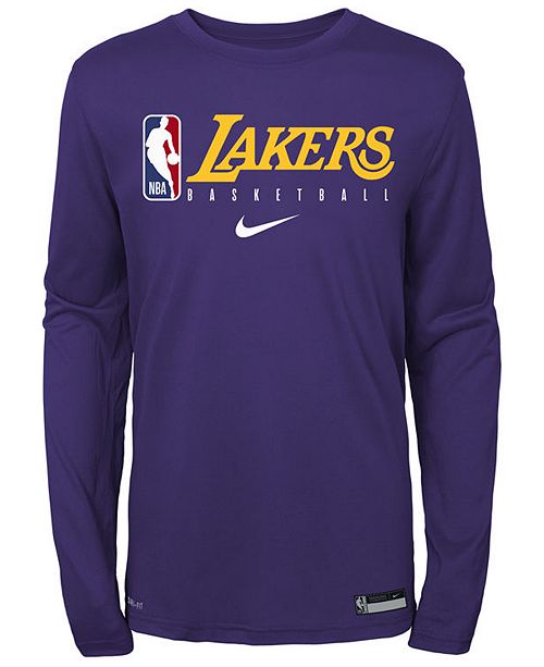 Nike Big Boys Los Angeles Lakers Practice Long Sleeve T Shirt Reviews Sports Fan Shop By Lids Men Macy S