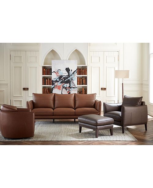 Furniture Chanute 32 Leather Accent Chair Created For Macy S Reviews Chairs Furniture Macy S