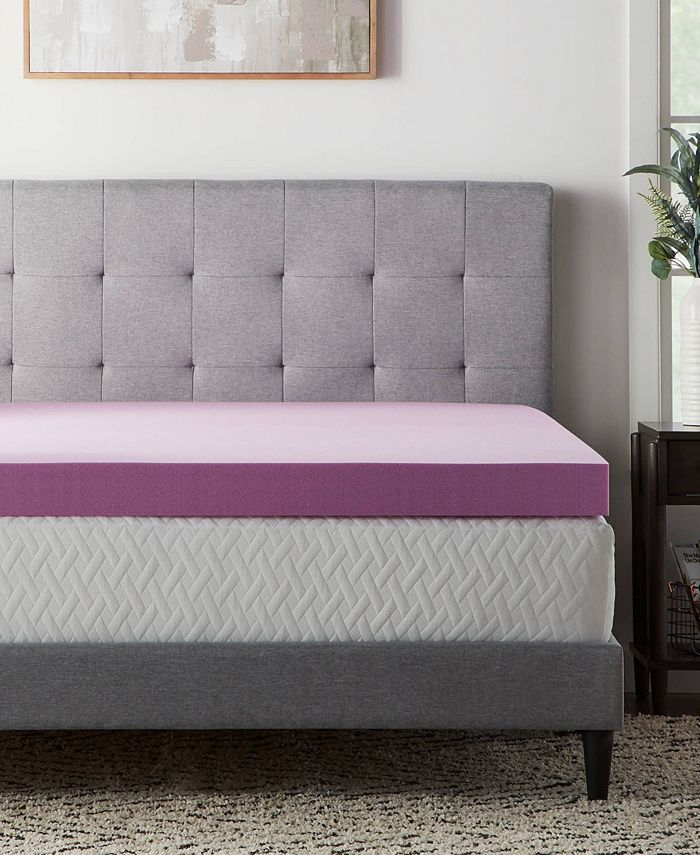 Lucid 4" Lavender Memory Foam Mattress Topper, King & Reviews
