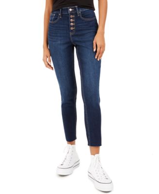 exposed button fly jeans