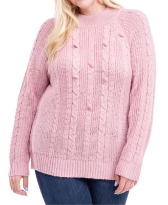 plus size cable knit sweater