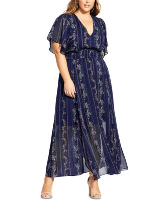 plus size paisley maxi dress