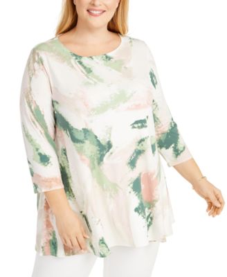 macys alfani tops plus size