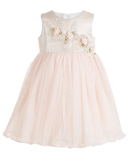 Bonnie Baby Baby Girls Flower Tulle Party Dress Reviews All Girls Dresses Kids Macy S