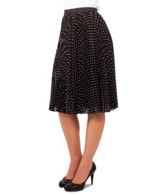 petite long pleated skirt