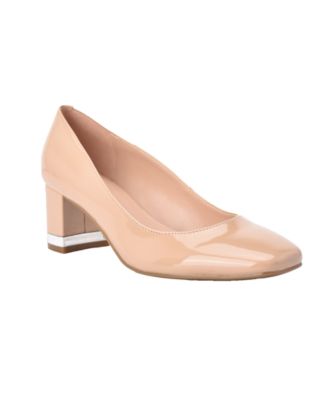 macys block heel pumps
