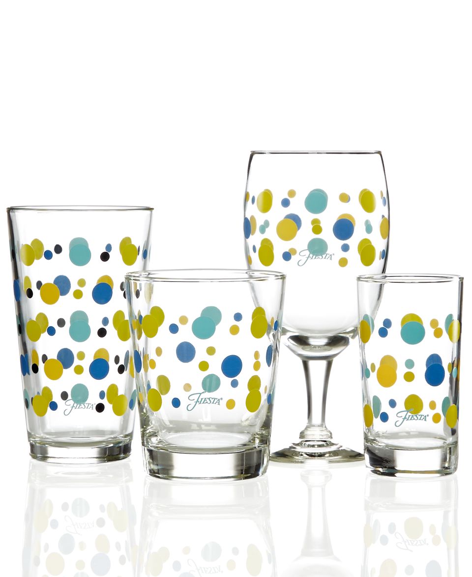 Fiesta Classic Stripe Glassware, Sets of 4 Collection  