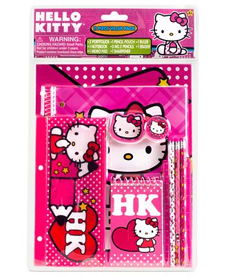 Hello Kitty Kids Set, Girls or Little Girls Hello Kitty 11-Piece School ...